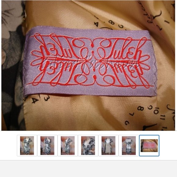 NWT TULEH Floral Hawaiian Art Print Gray Belt Cotton Jacket Coat 10 - Picture 6 of 6